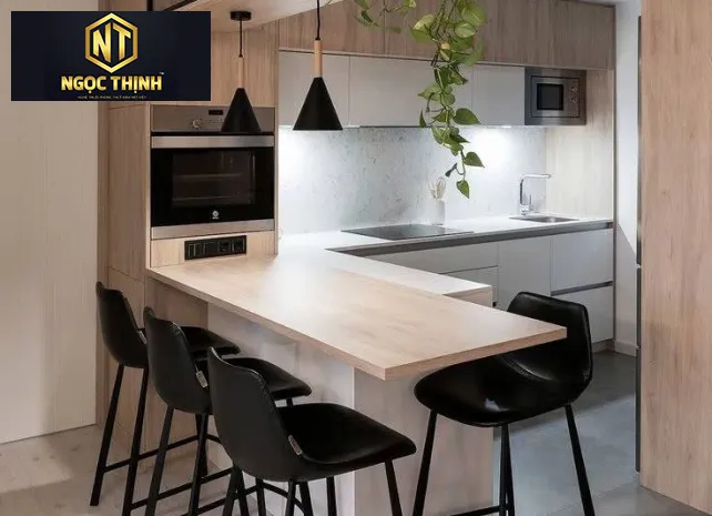 QUẦY BAR PHÒNG BẾP VÁN GỖ MDF CÔNG NGHIỆP GIÁ TỐT